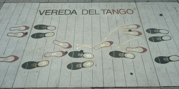 Schema vom Tango Grundschritt