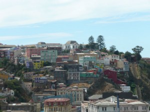 Bunte Häuser in Valparaiso